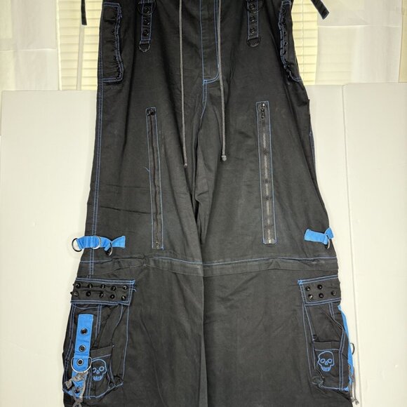Tripp NYC Y2K Wide Leg Baggy Bondage Pants 2X Convertible Skater Punk Rave Goth - Picture 2 of 16